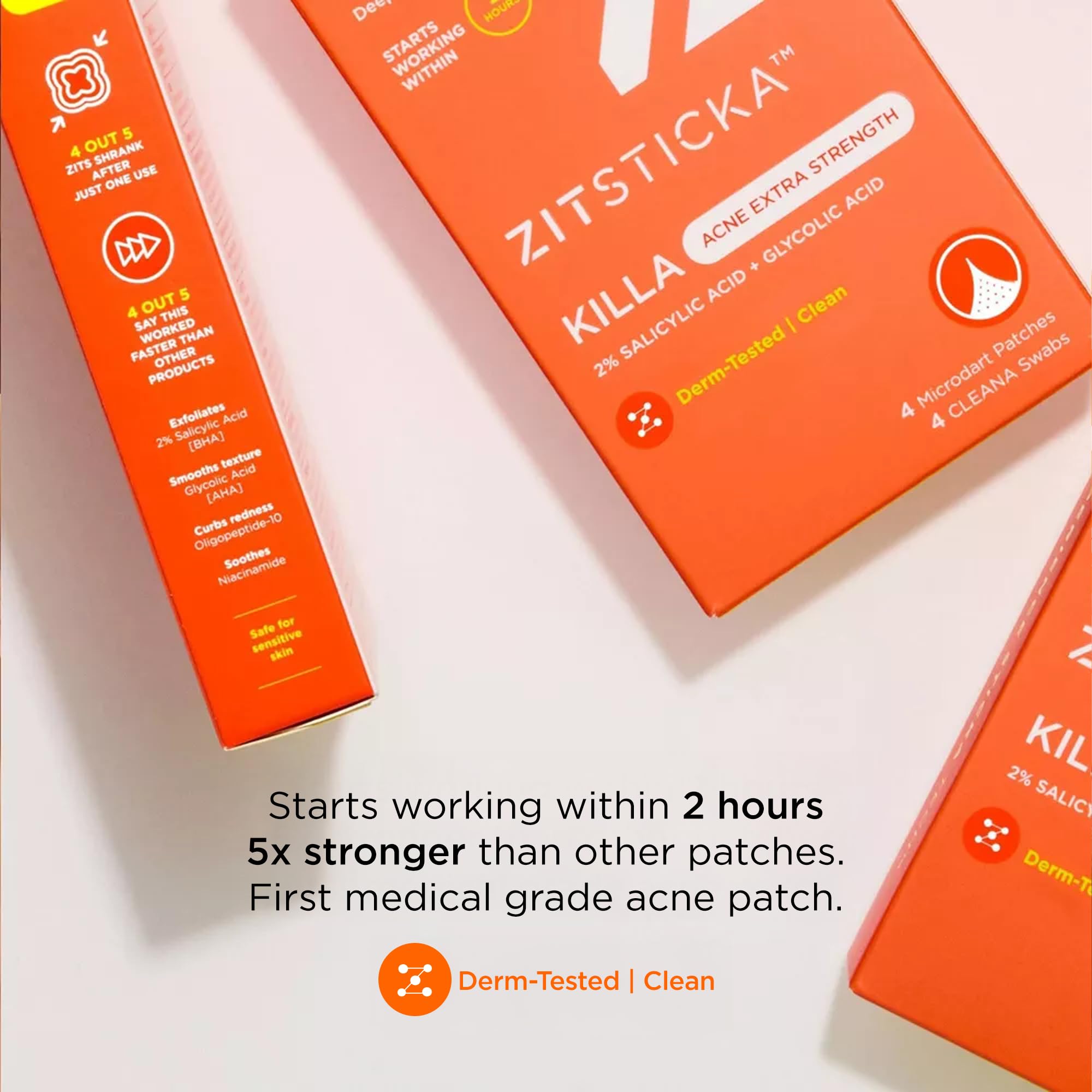 ZitSticka Killa pack-with-swabs for pre-application prep and patching.