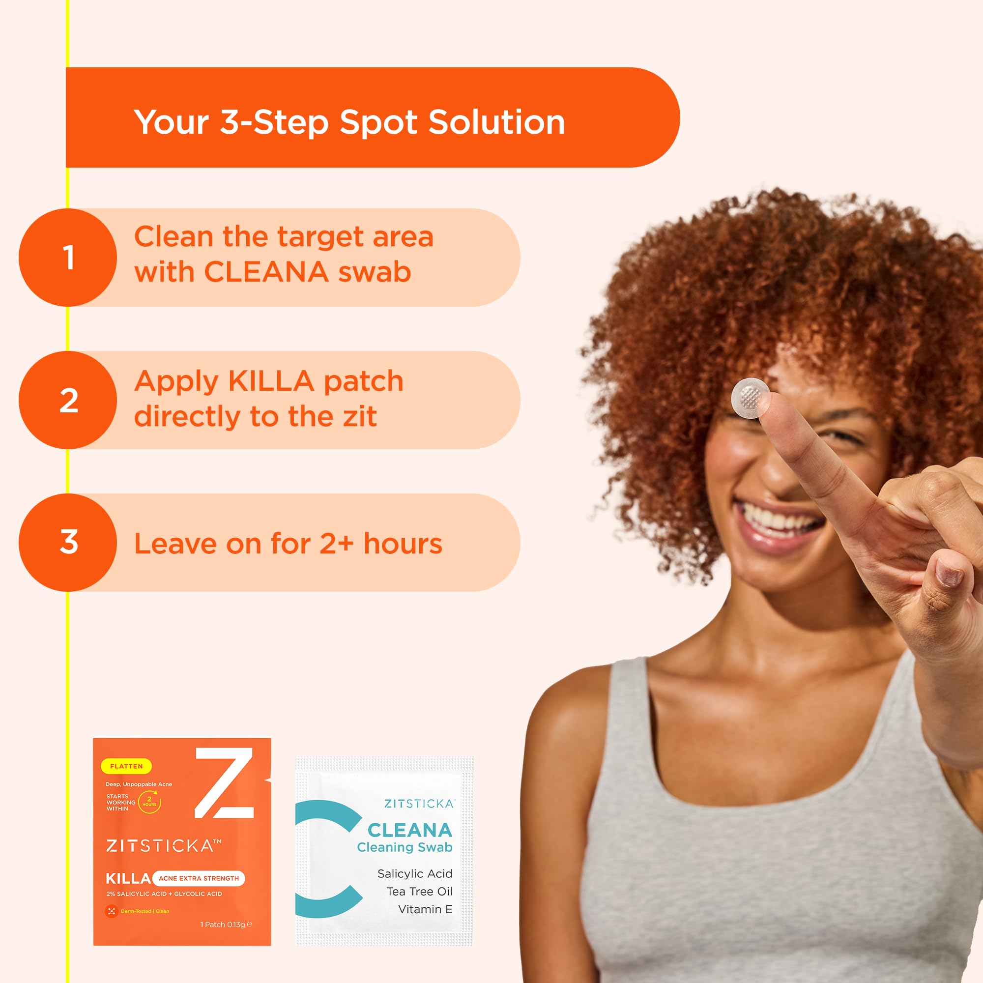 ZitSticka Killa prep-swab helps ready zit before patch application.