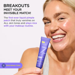 ZitSticka Liquid Patch clear drying appearance on skin
