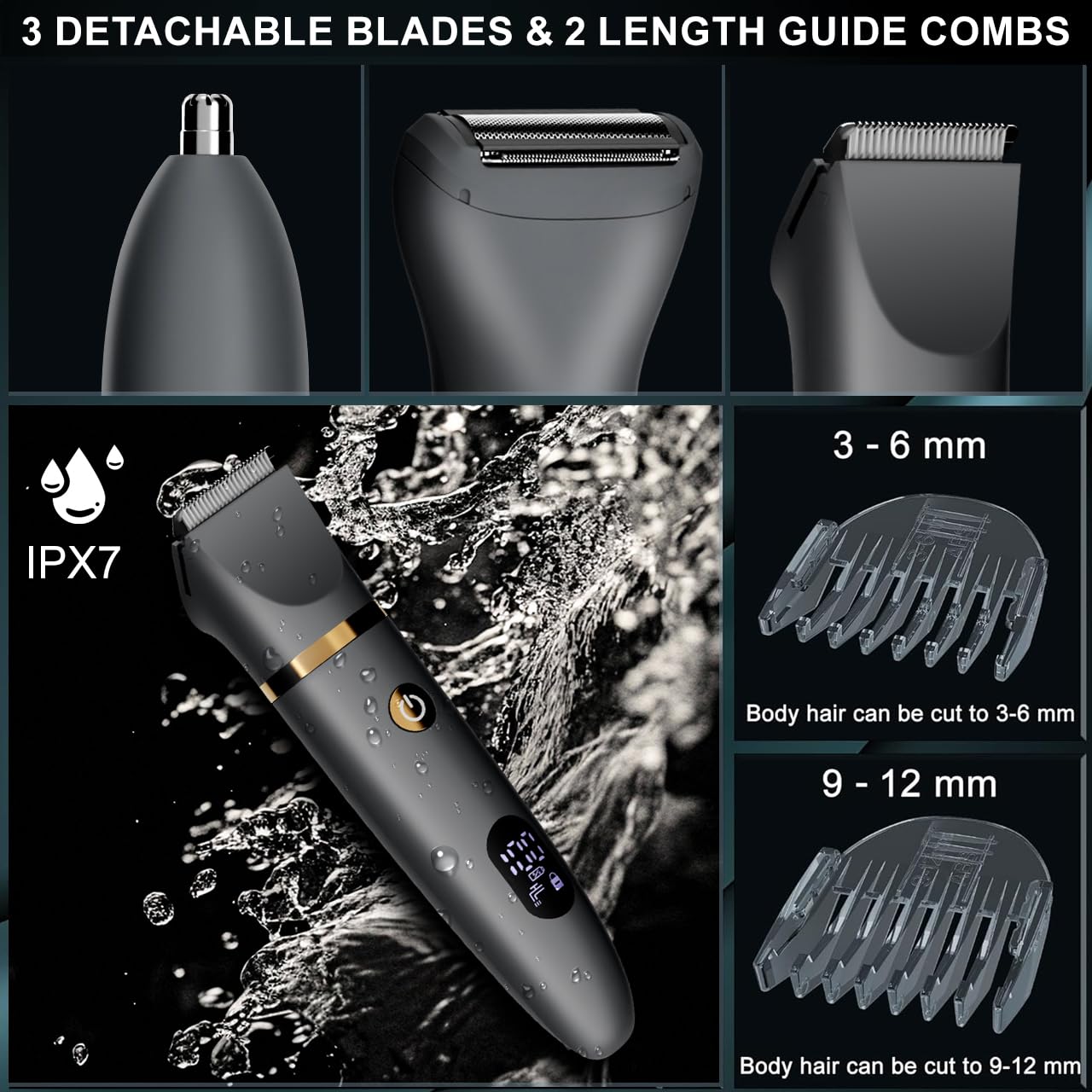 Zivelier Ball Shaver LED display shows battery status during use.