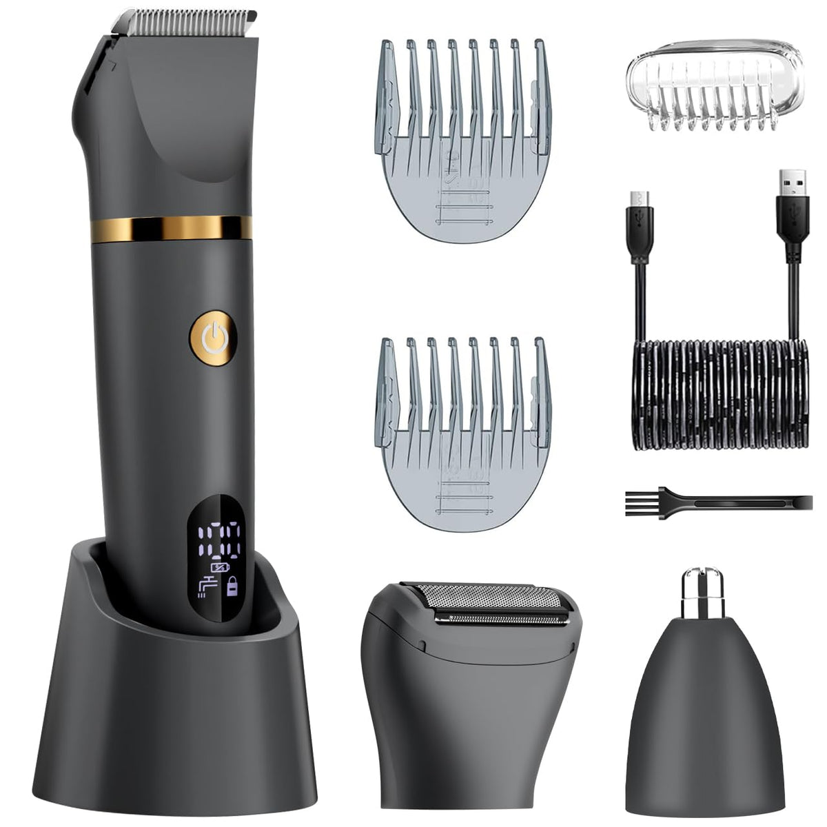 Zivelier Ball Shaver titanium blades close-up for painless precision.