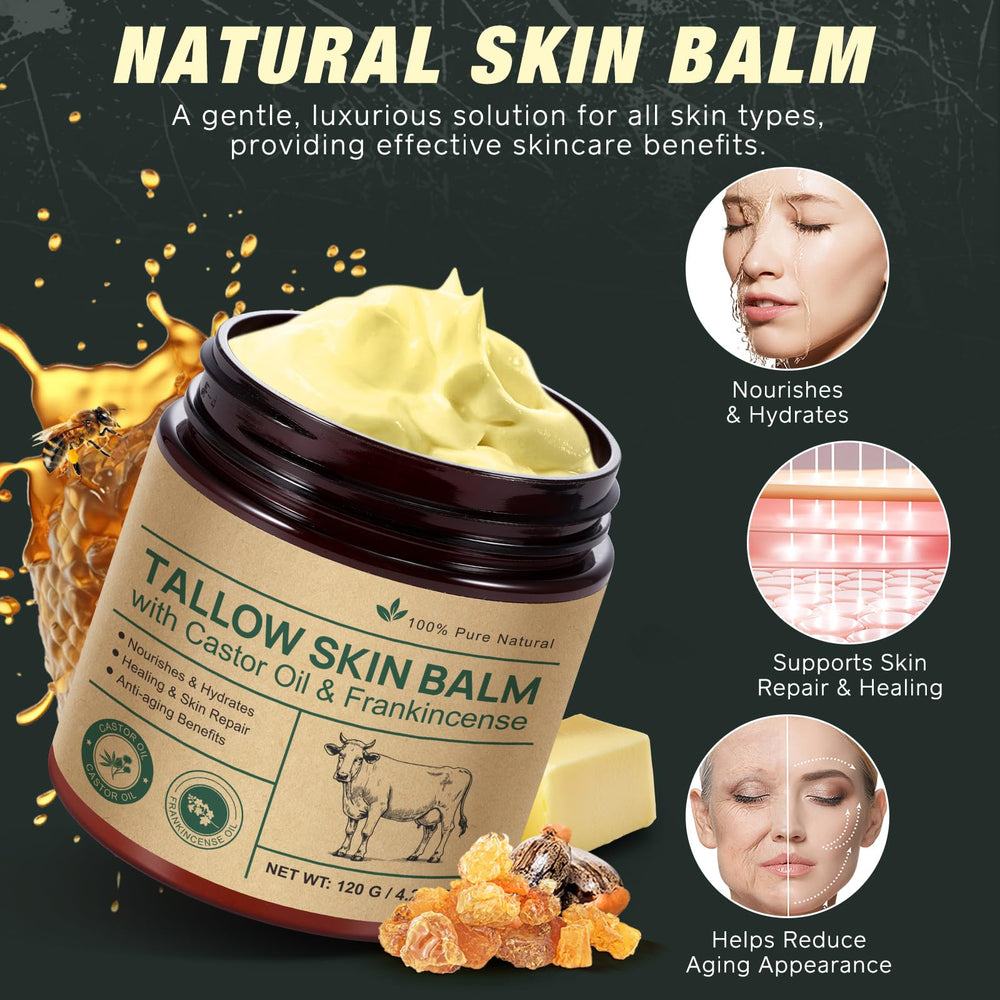 Ingredient spotlight on ZIXBMHYJ Tallow Balm castor oil and frankincense