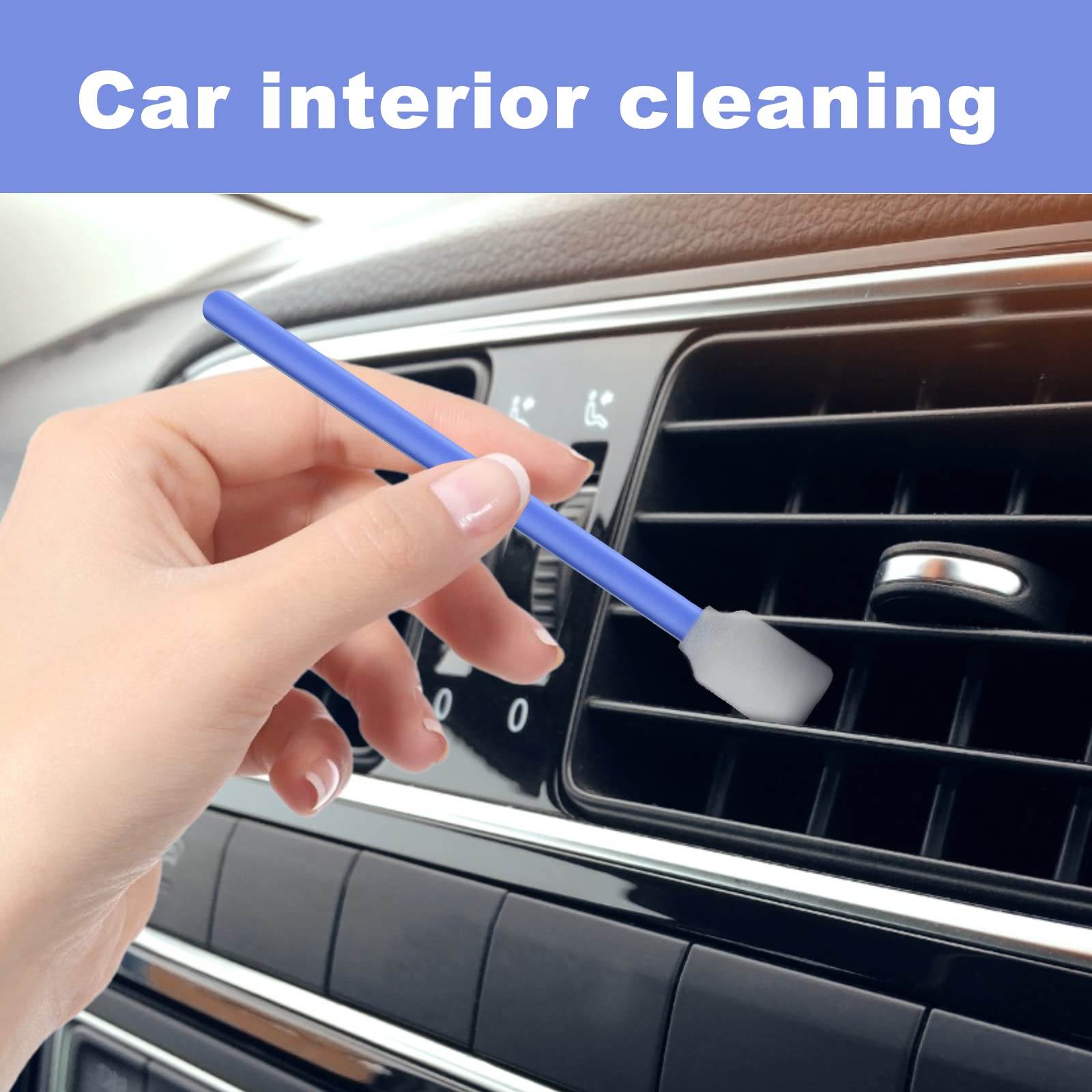 ZIZNBA blue foam cleaning swab bulk pack display.