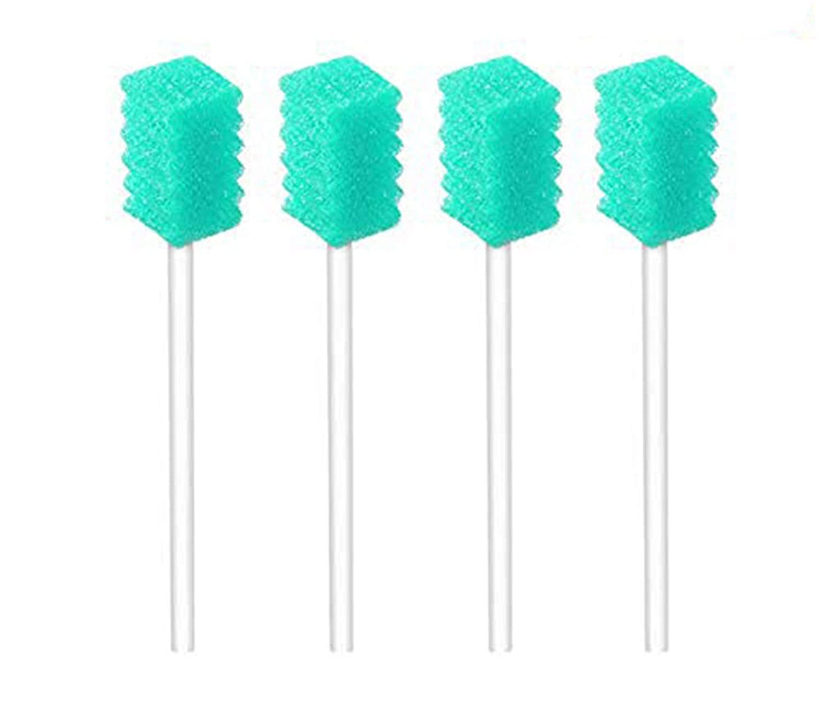 ZIZNBA disposable mouth swabs cyan packaging for clean, convenient oral care on the go.