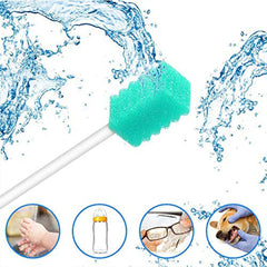 ZIZNBA cyan swabs stored dry, ready for daily oral hygiene use.