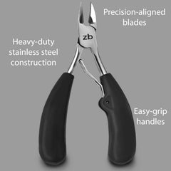 Zizzili Basics stainless steel blades deliver precise trimming for thick nails.