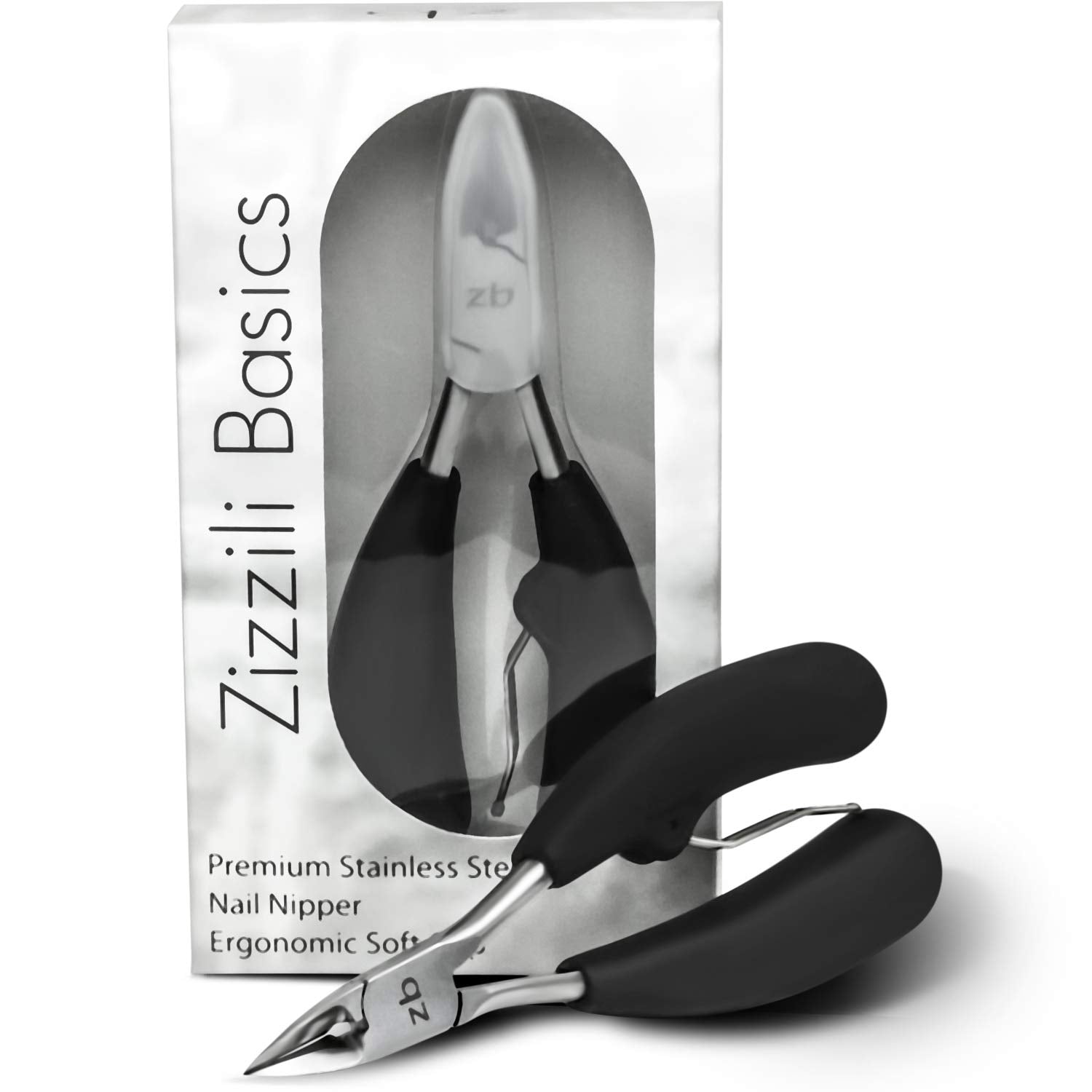 Zizzili Basics toenail clippers with large handle for easy grip and comfortable trimming.
