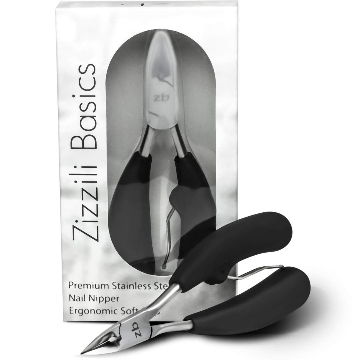Zizzili Basics toenail clippers with large handle for easy grip and comfortable trimming.