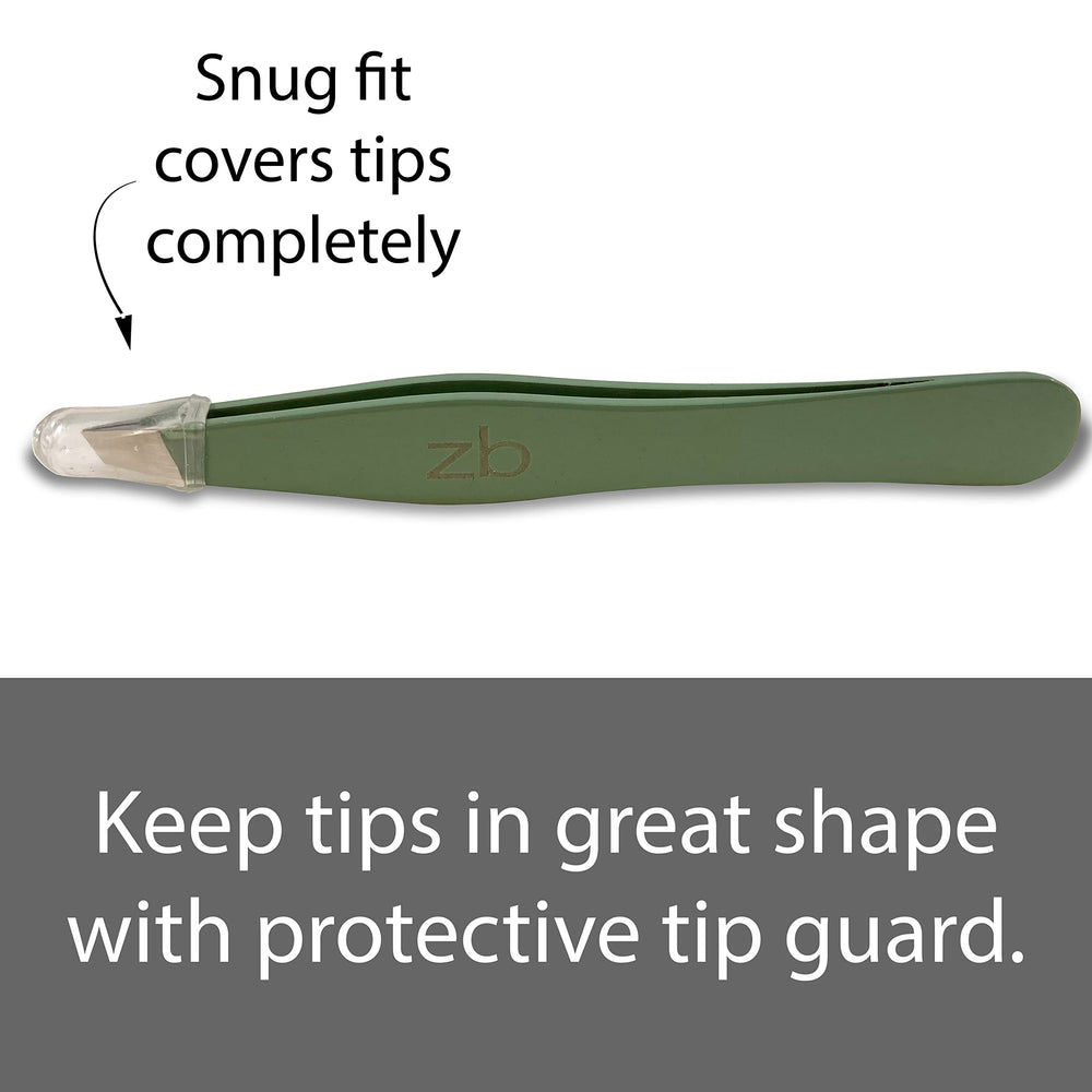 Zizzili Basics tweezers demonstrating easy cleaning and sterilizing compatibility for hygiene.