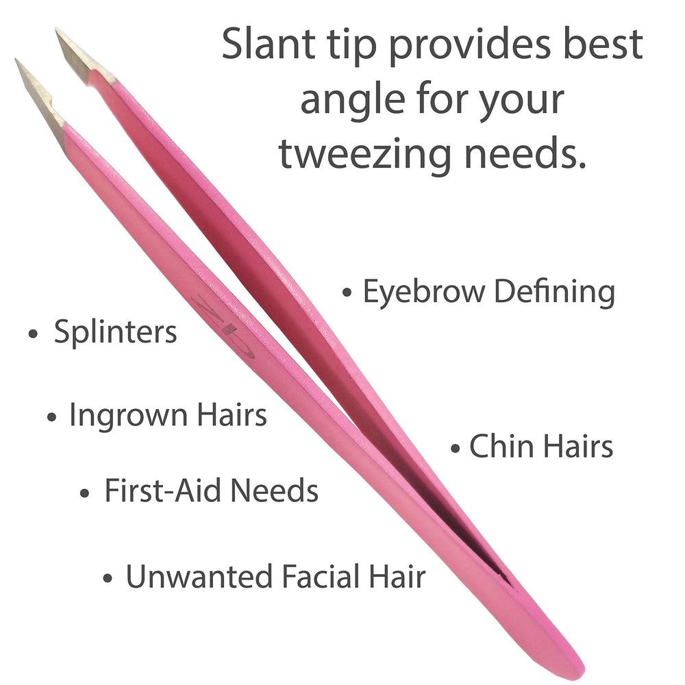 Zizzili Basics surgical-grade tweezers with precision-aligned tips for clean root hair removal.