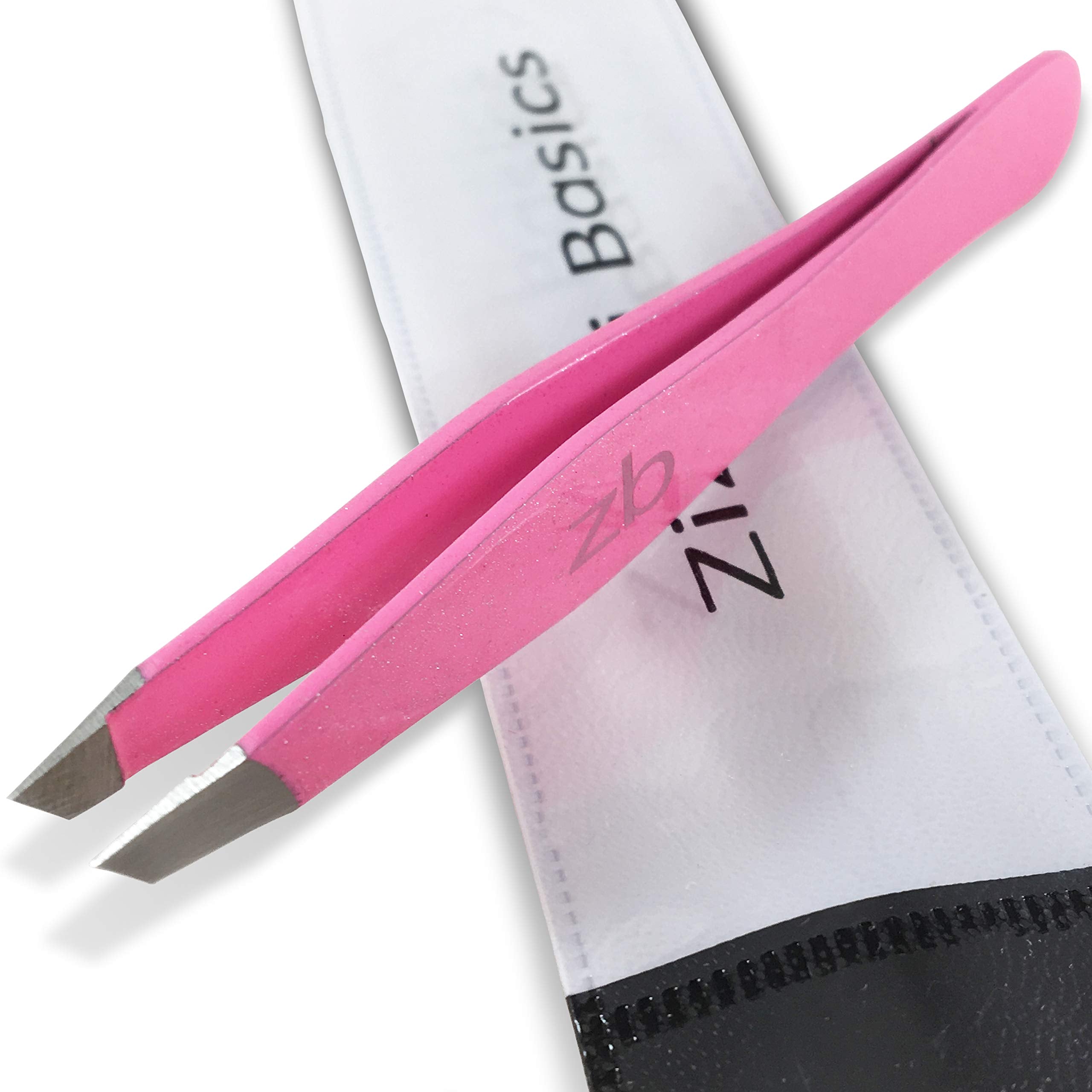 Zizzili Basics tweezers with slant tip for precise eyebrow shaping and fine hair removal.