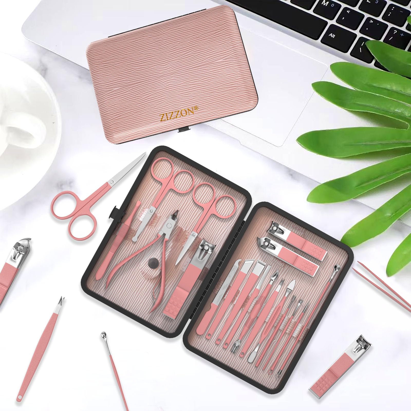 ZIZZON Compact grooming kit layout supports home or travel use.