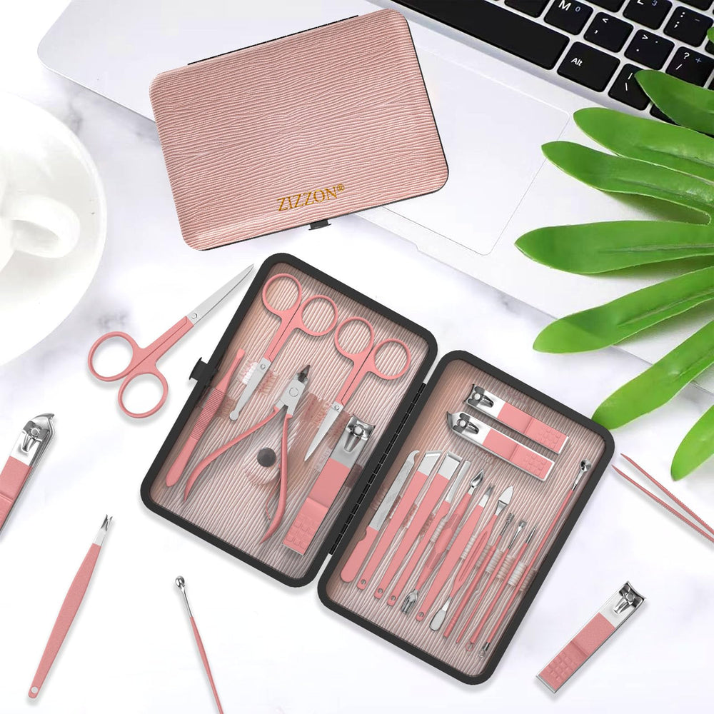 ZIZZON Compact grooming kit layout supports home or travel use.