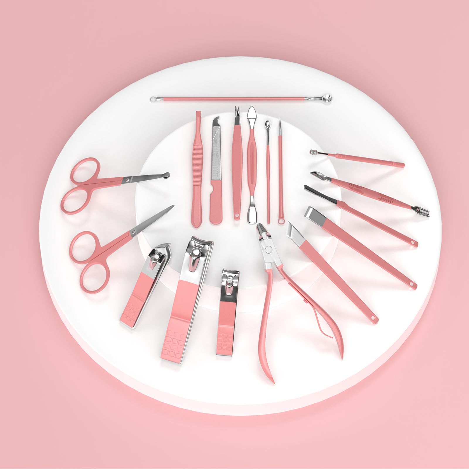 ZIZZON Pink travel case keeps grooming organized during trips.