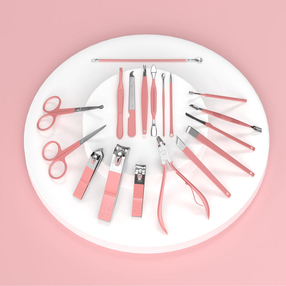 ZIZZON Pink travel case keeps grooming organized during trips.