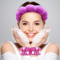 Zkptops wristband set keeps hair in place during skincare