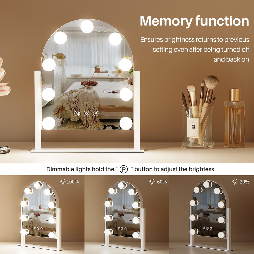 ZL ZELing makeup mirror brightness control shows touch-friendly brightness adjustment