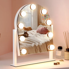 ZL ZELing makeup mirror lights front view showing bright, natural illumination for makeup