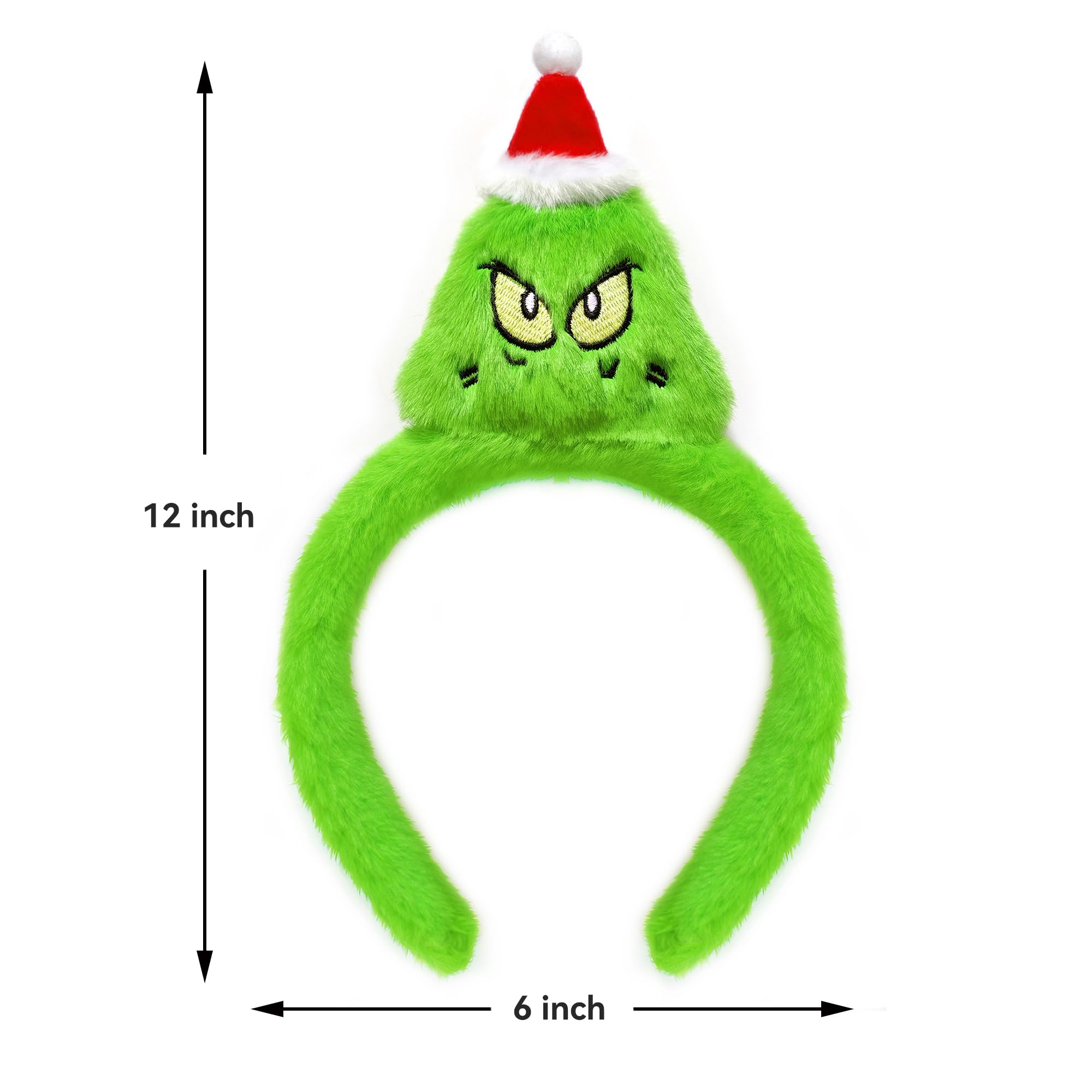 ZLIXING Grinch headband Christmas party scene, lift mood and photos.