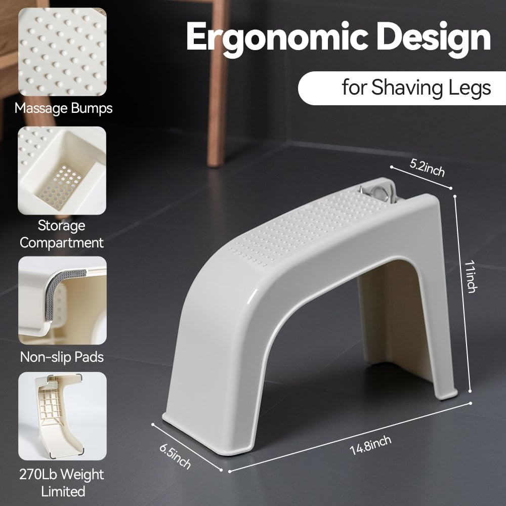 ZLMHYYM shower foot rest non-slip base ensures stable use on wet floors