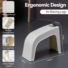 ZLMHYYM shower foot rest non-slip base ensures stable use on wet floors
