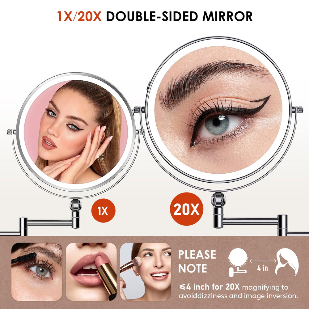 ZLOKLA extendable arm allows flexible positioning to suit any mirror angle.