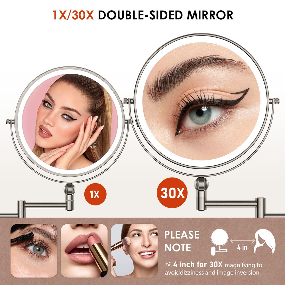 ZLOKLA LED light with three colors for accurate makeup application