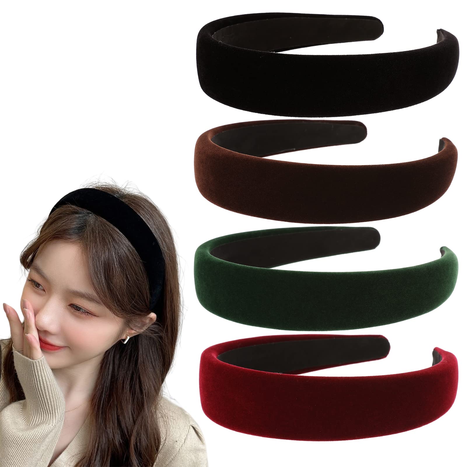 ZLSPTK velvet headband red offers all-day comfort with secure grip.