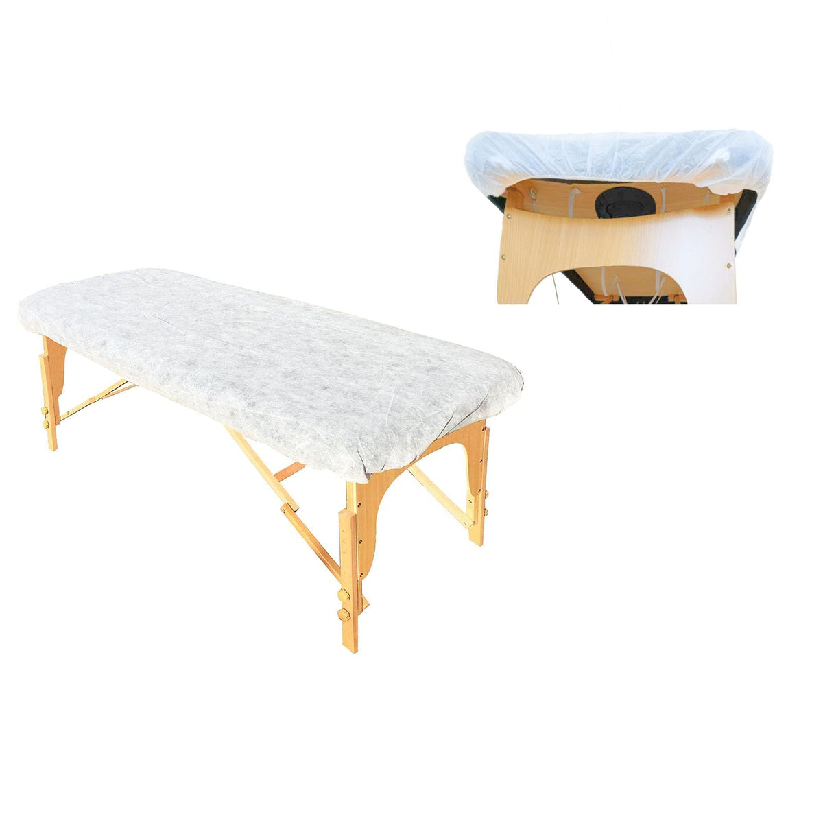 ZMDREAM disposable fitted massage table sheets with elastic edge for quick, clean setup.
