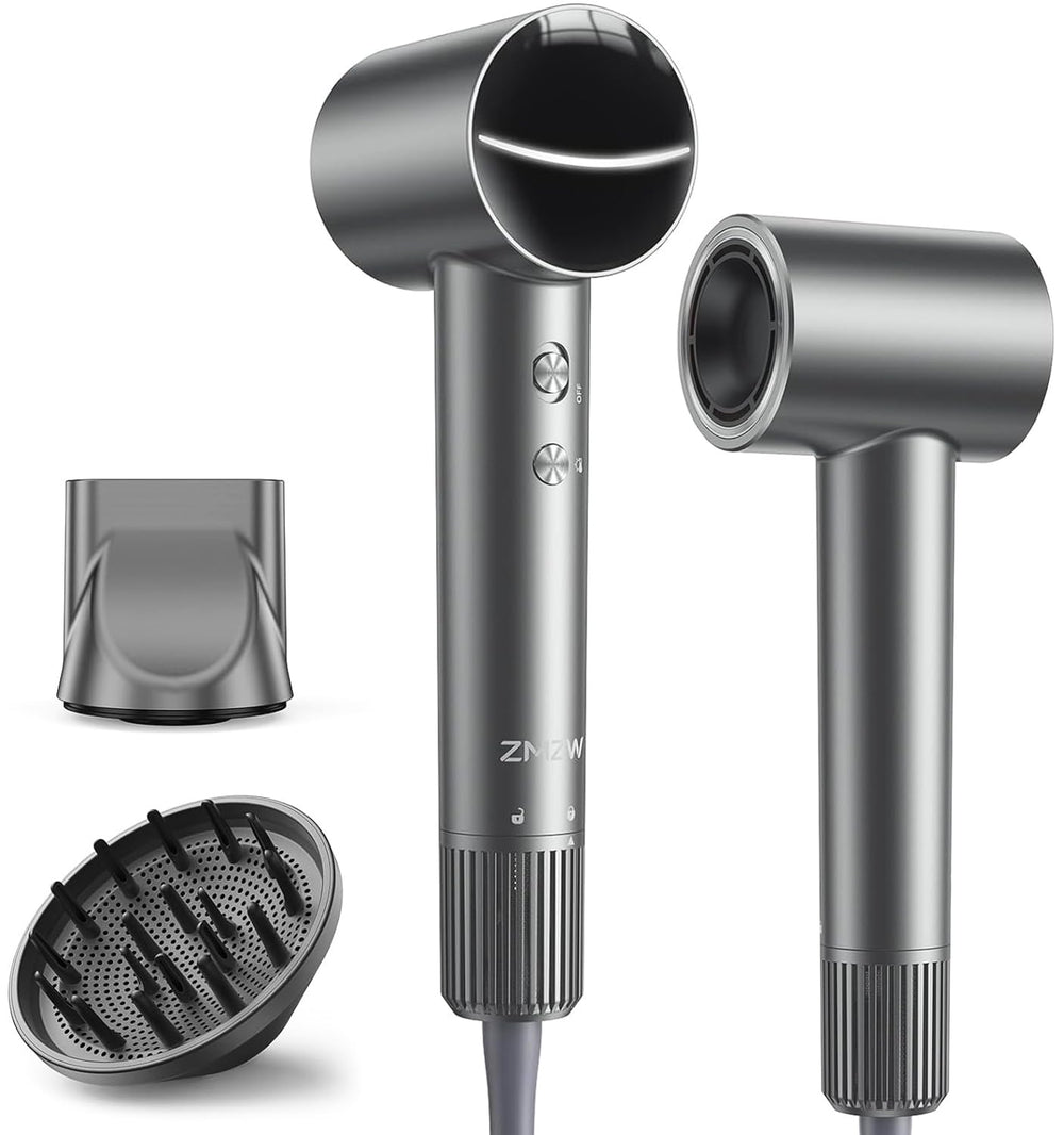 ZMZW hair dryer with 160,000 RPM motor for rapid drying and styling.