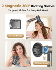 ZMZW hair dryer magnetic diffuser for quick, versatile styling with lift.