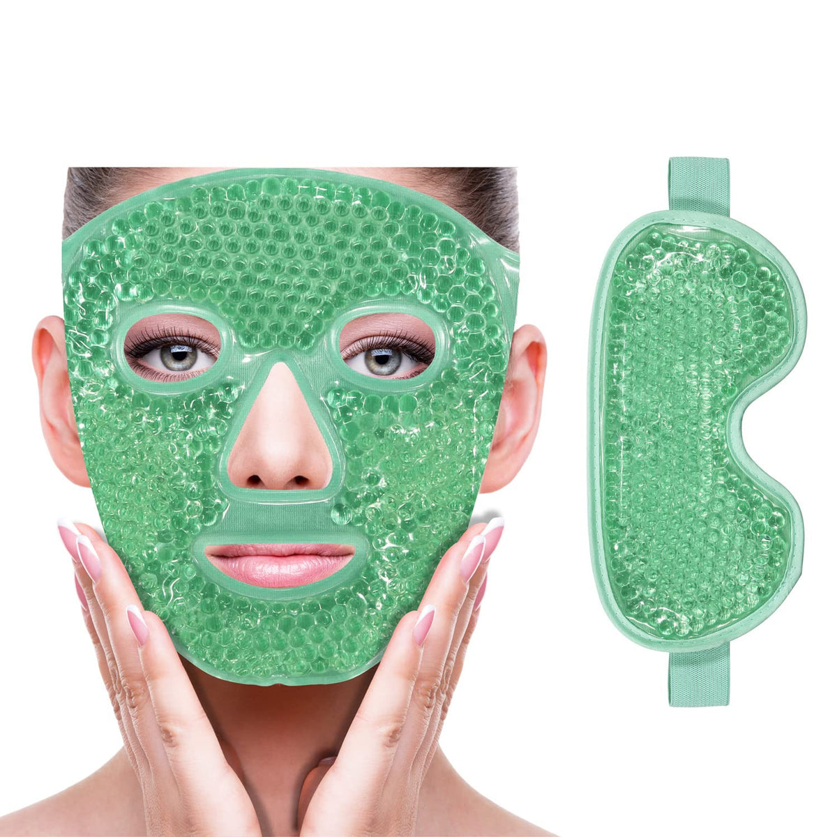 ZNÖCUETÖD cooling eye mask close-up for soothing puffiness relief.