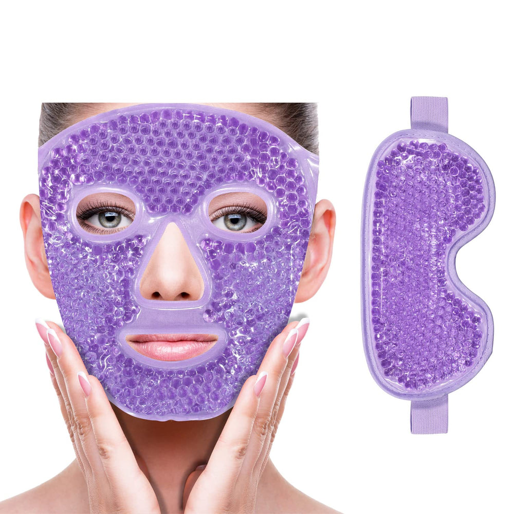 ZNÖCUETÖD cooling ice eye mask provides cooling relief for tired eyes and puffiness.