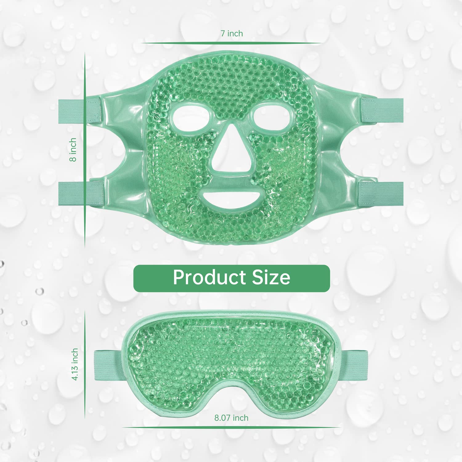 ZNÖCUETÖD green mask in use during relaxing skincare routine.