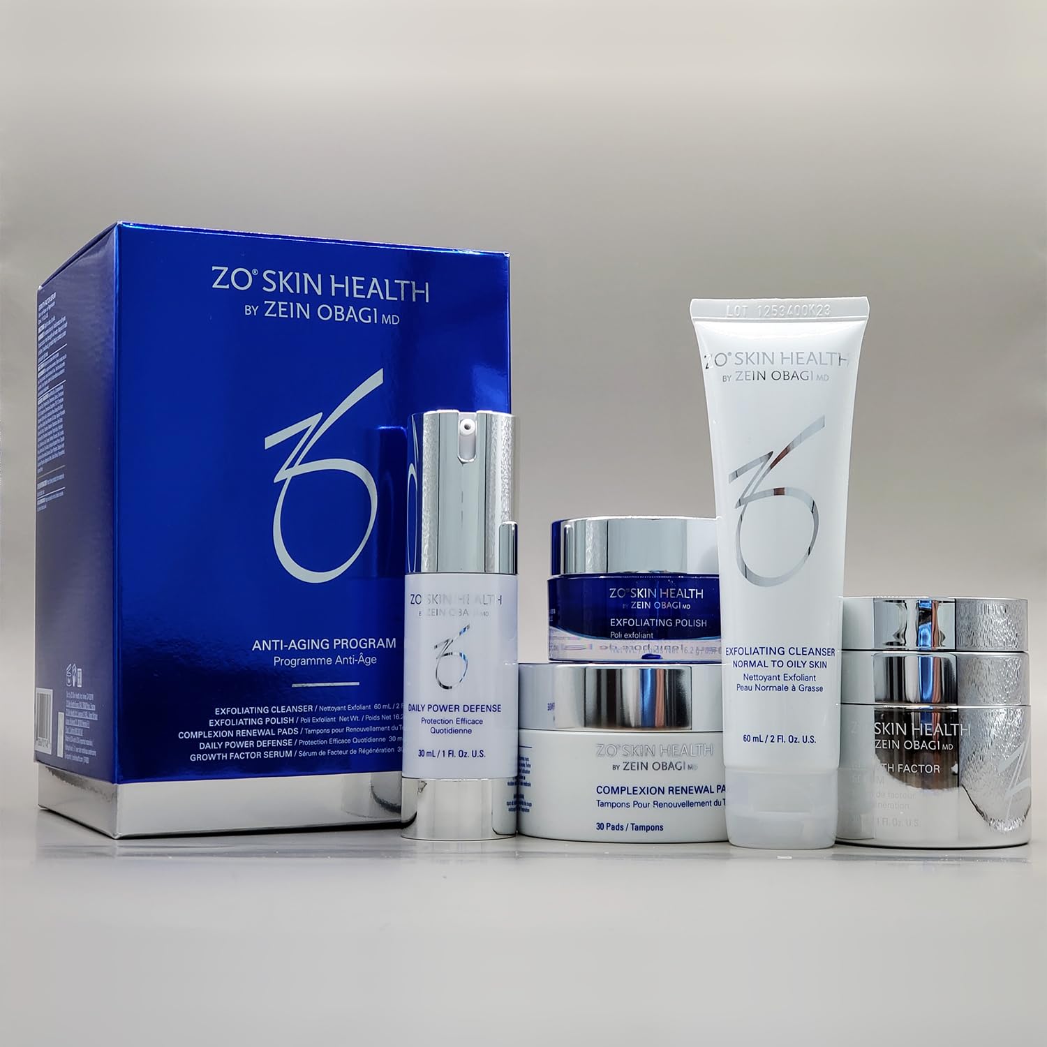 ZO Skin Health Anti-Aging Program II DNA Repair Kit for at-home renewal.