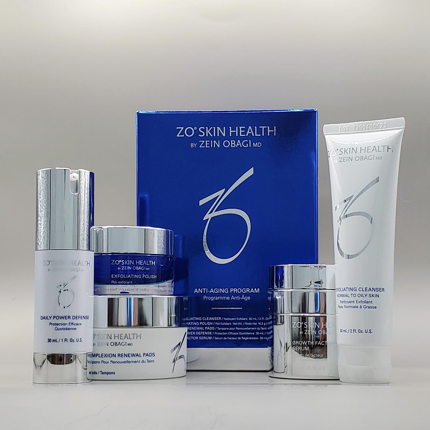 ZO Skin Health Anti-Aging Program II Sunscreen for daytime protection.