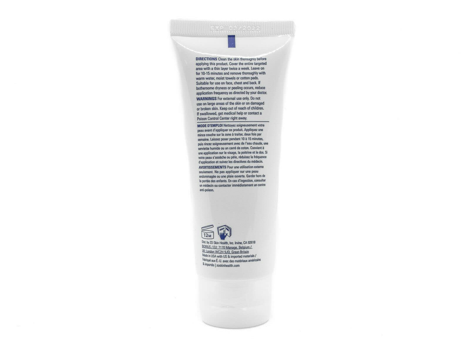 ZO Skin Health Complexion Clearing Masque rinse result reveals refreshed skin