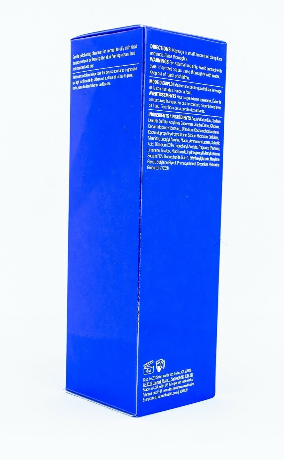 ZO SKIN HEALTH exfoliating cleanser lather close-up shows gentle exfoliation