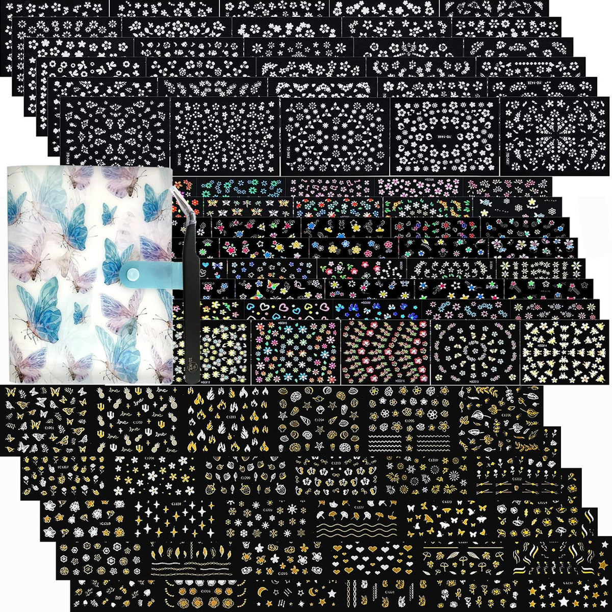 Zoance nail art stickers collection — vibrant designs for weekly manicure variety and DIY creativity.
