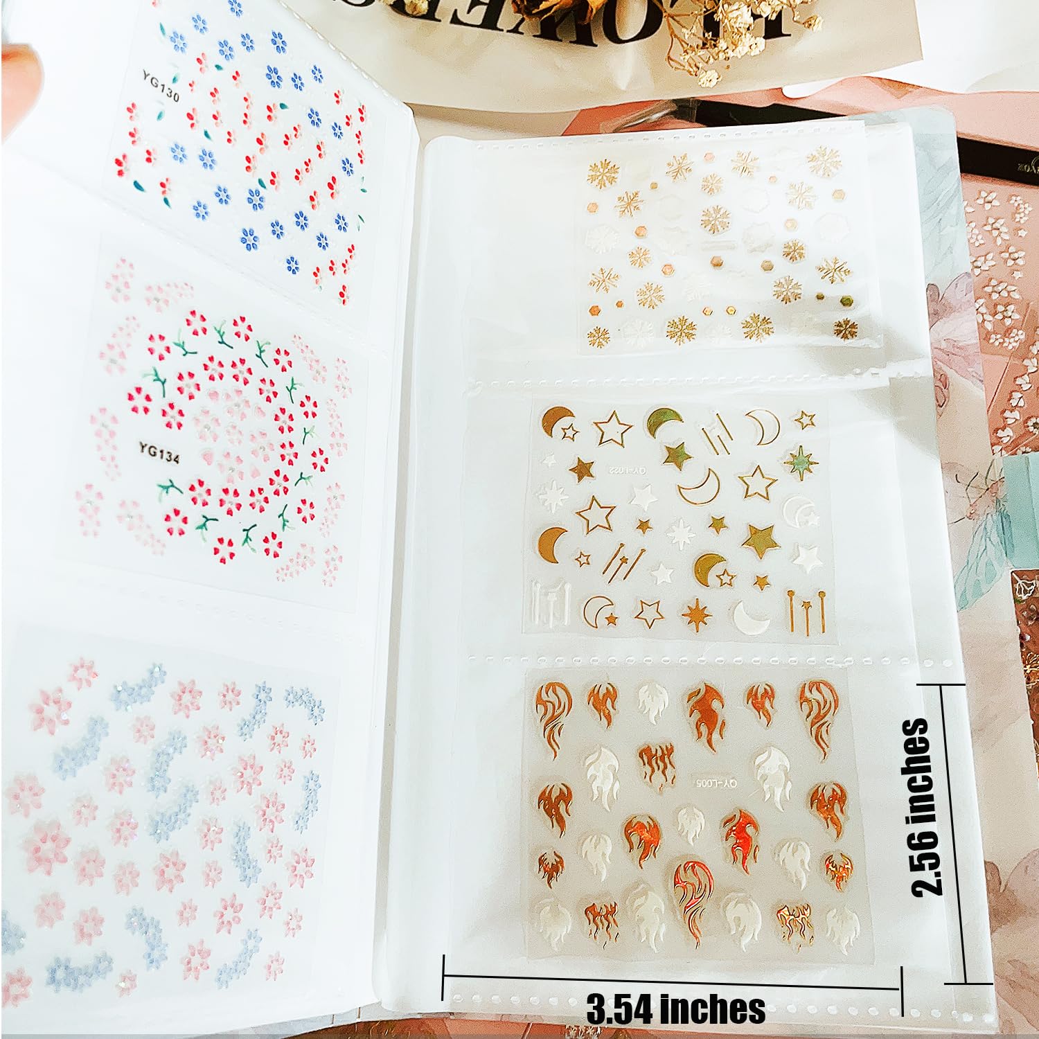 Zoance storage book open — keeps 102 sheets organized for on-the-go touch-ups.