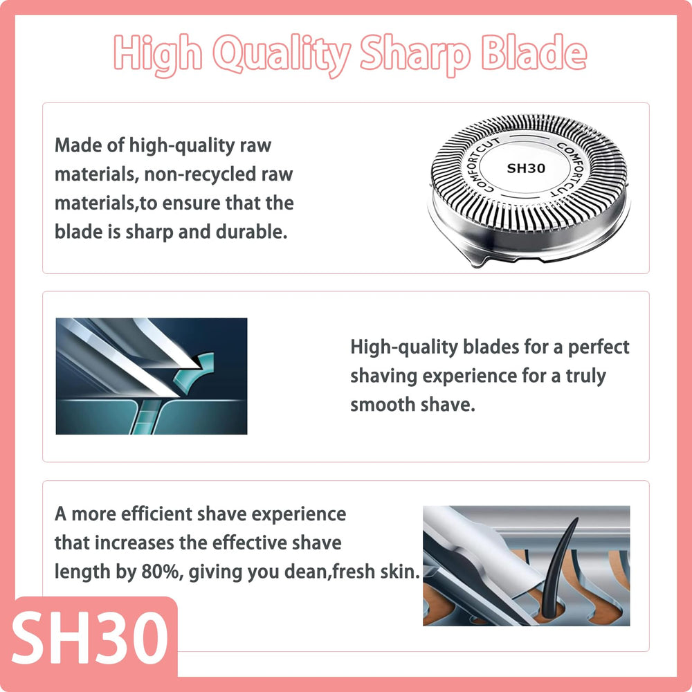 Zoasod SH30 replacement head supports wet and dry shaving with foam or in shower.