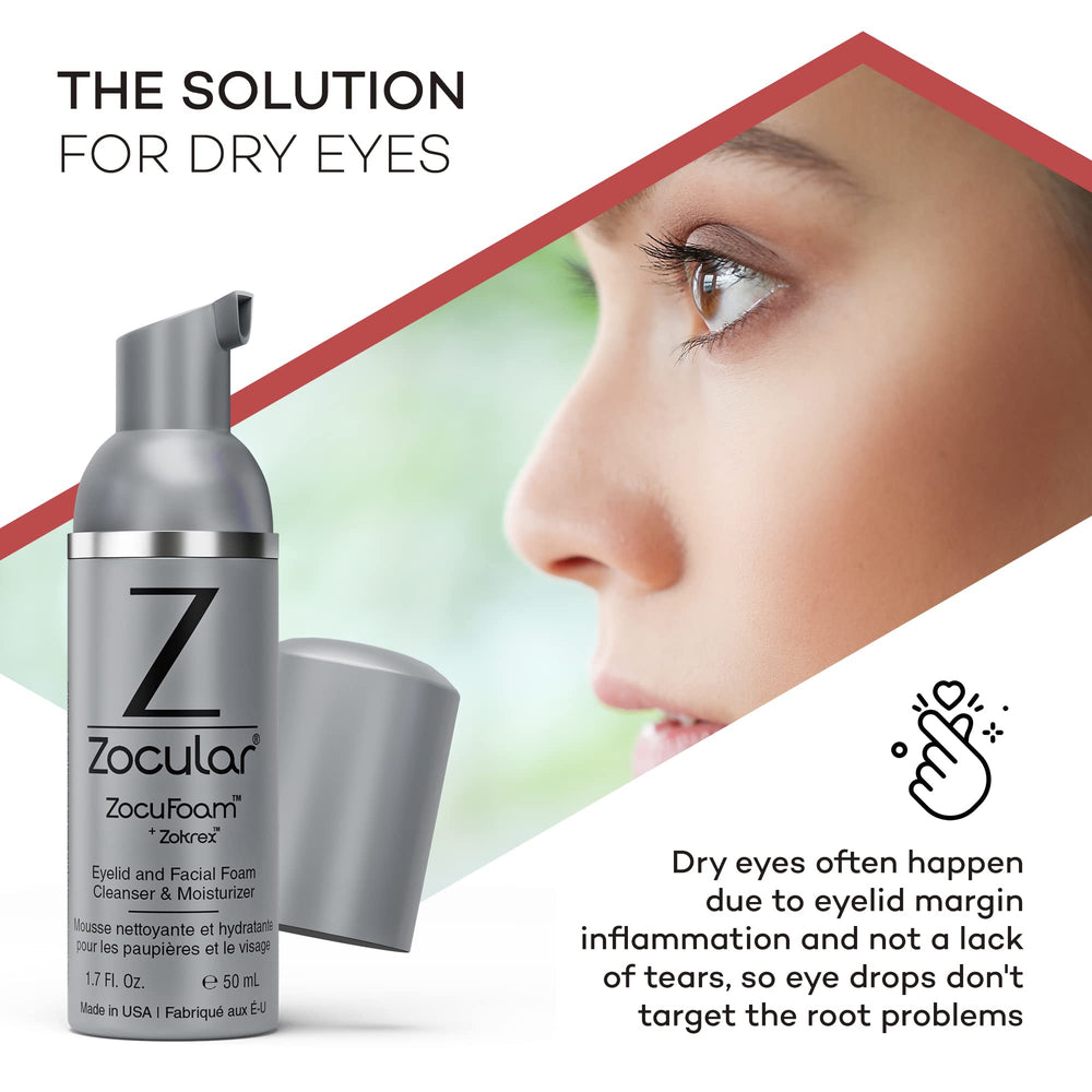 Zocular ZocuFoam application routine demonstrates ease of use for dry eye comfort