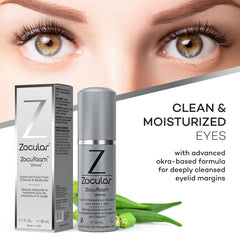 Zocular ZocuFoam ingredients label reveals natural botanicals and Zokrex formula