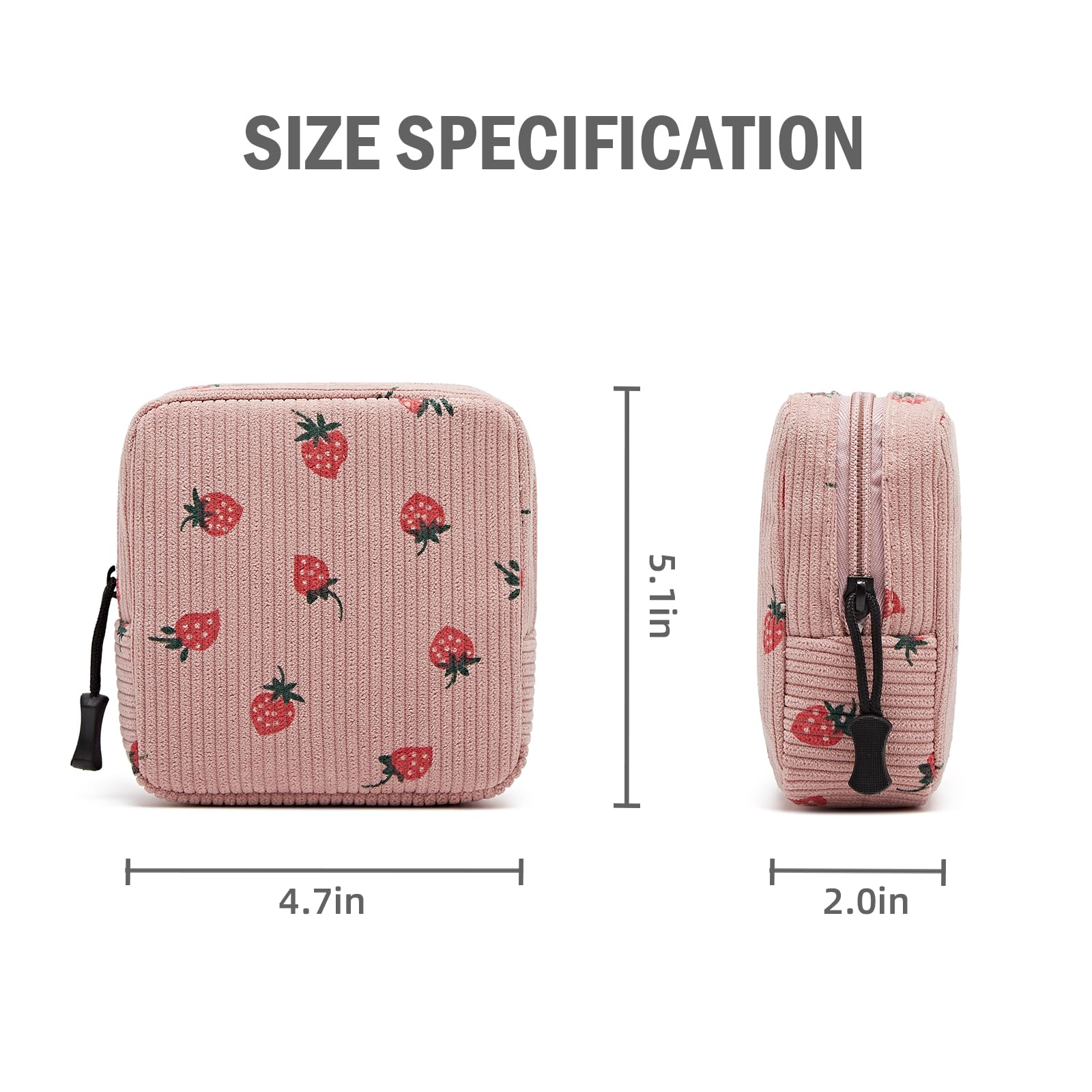 ZOEMTIU mini cosmetic bag anti-slip zipper keeps items secure during travel.