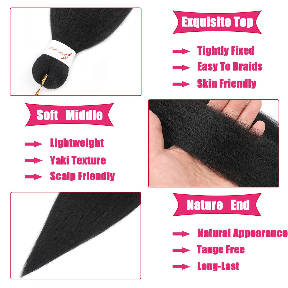 Zoewan synthetic braiding hair, lightweight and soft for all-day comfort.