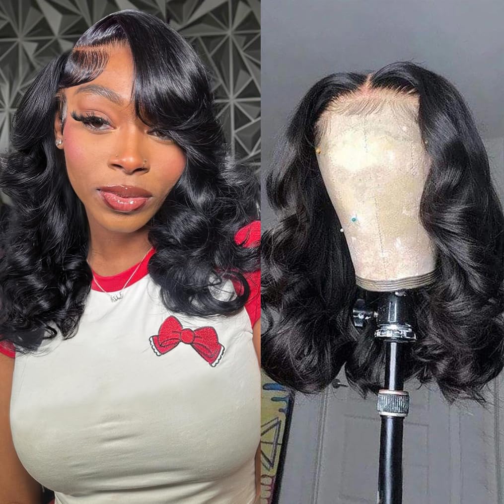 Zojj 14-inch bob wig with 13x6 HD lace front blends naturally for seamless parting and everyday wear.