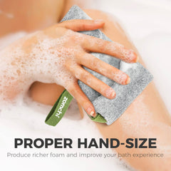ZOMCHI bath scrubber quick foaming action delivers efficient cleansing during showers.