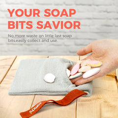 ZOMCHI exfoliating bag massage-action enables gentle circular scrubs for refreshed skin.
