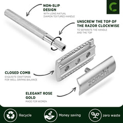 ZOMCHI five blades packaged demonstrates durable stainless steel blades for long-lasting sharpness.