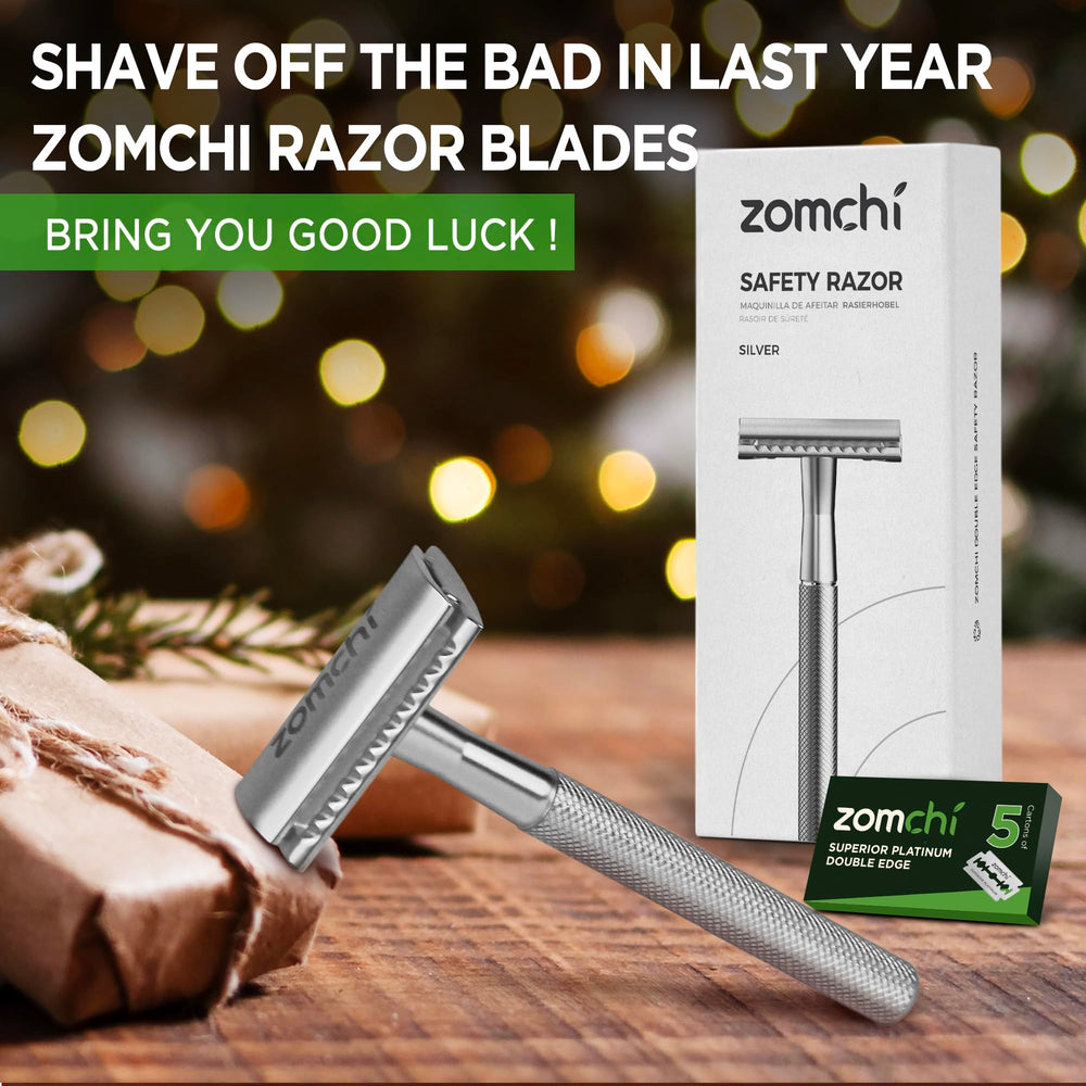 ZOMCHI reusable razor without plastic supports eco-friendly grooming and savings.